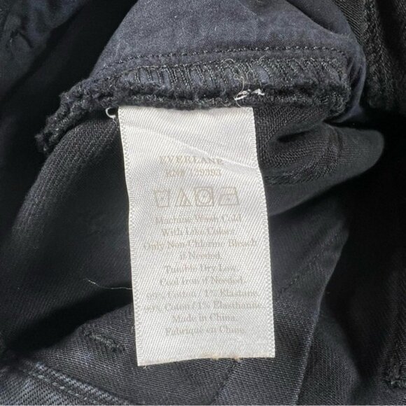 EVERLANE Wide Leg Crop Black Denim Pants Jeans Size 00 - Picture 16 of 16